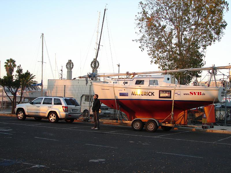 29_10_05 175.jpg - Angekommen! Am Morgen vor dem Hafen Belem bei Lissabon.